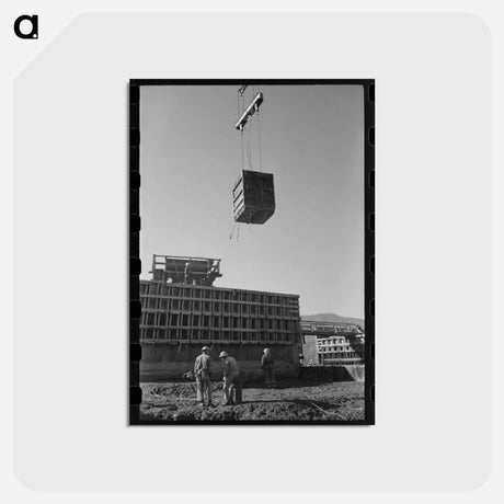 アートポストカード-Pouring Concrete at Shasta Dam
 - ラッセル リー Postcard.