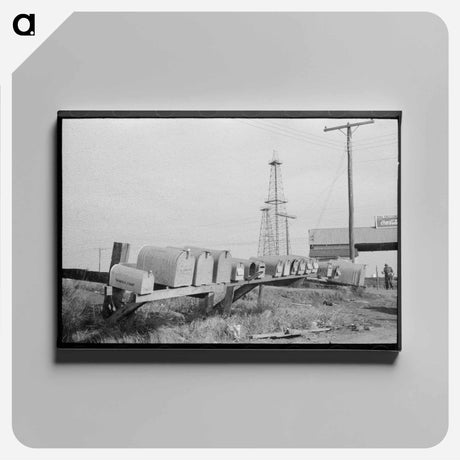 アートパネル-Mail Boxes, Seminole Oil Field, Oklahoma
 - ラッセル リー Canvas.