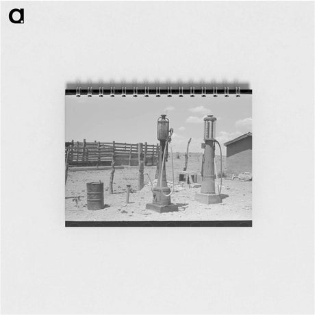 アートメモ帳-Gasoline Pumps on Cattle Ranch
 - ラッセル リー Memo.