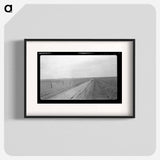 Typical view of the rolling character of the area. Town of Mills in distance, New Mexico - Dorothea Lange Poster.