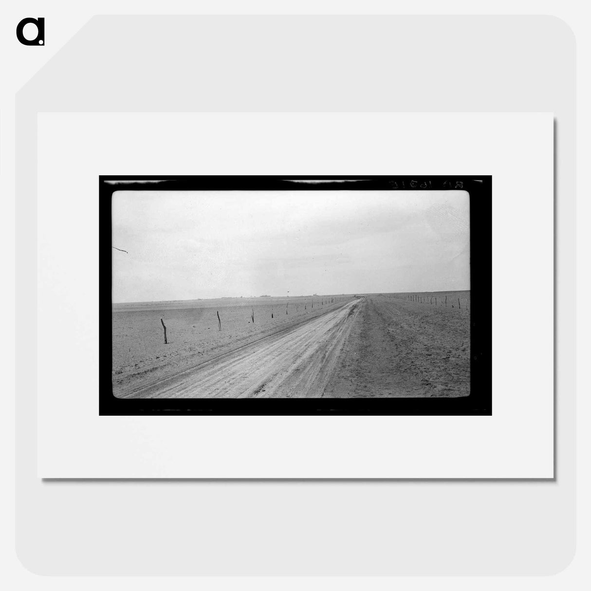 Typical view of the rolling character of the area. Town of Mills in distance, New Mexico - Dorothea Lange Poster.