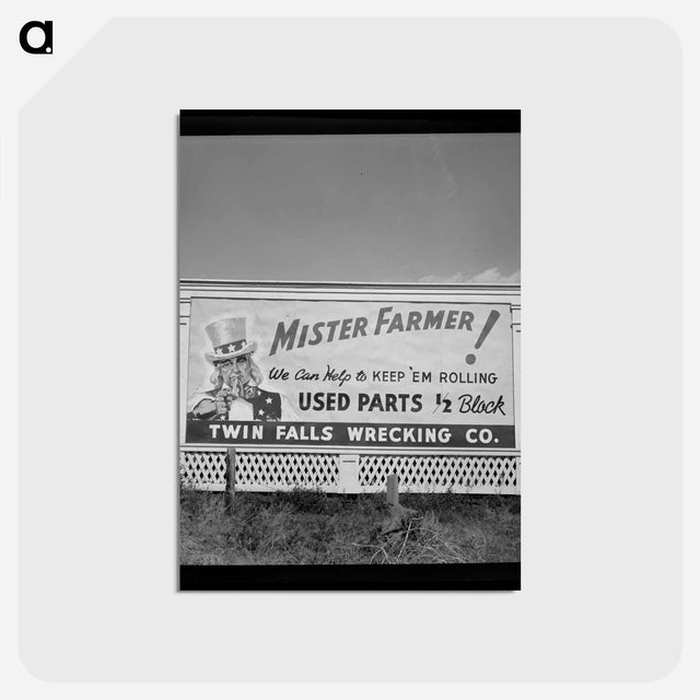 アートポストカード-Twin Falls County Sign
 - ラッセル リー Postcard.