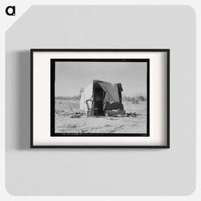 アートポスター-Camp along the roadside. Drought refugees. Imperial County, California. - ドロテア ラング Poster.