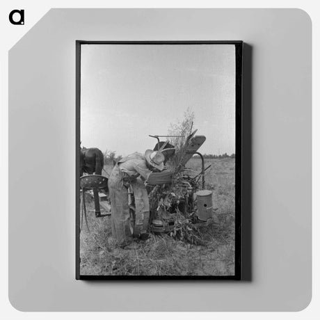 アートパネル-Repairing the Mower
 - ラッセル リー Canvas.