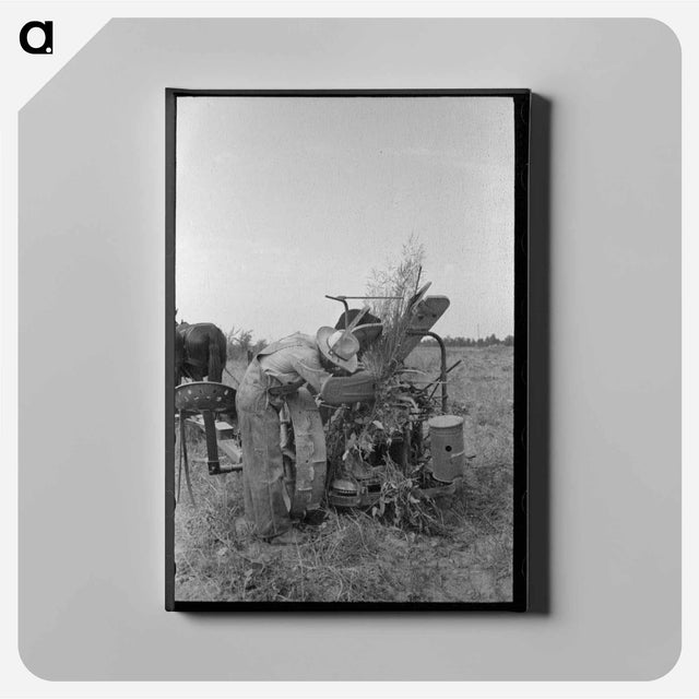 アートパネル-Repairing the Mower
 - ラッセル リー Canvas.
