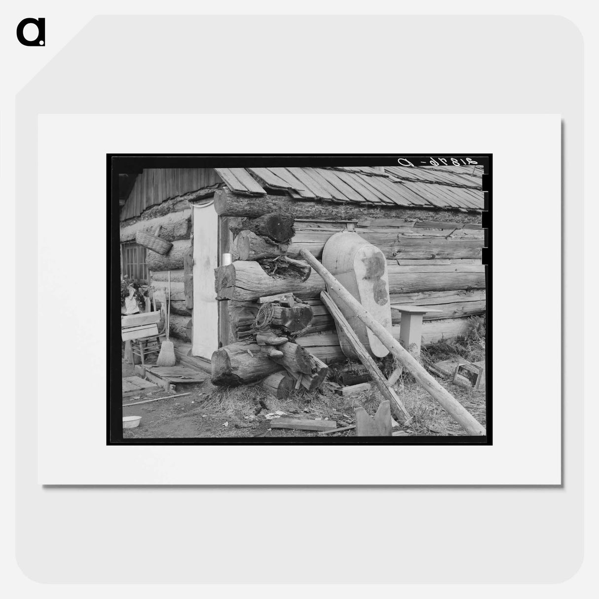 Bathrooms are scarce. Farm of ex mill-worker. Bonner County, Idaho. - Dorothea Lange Poster.