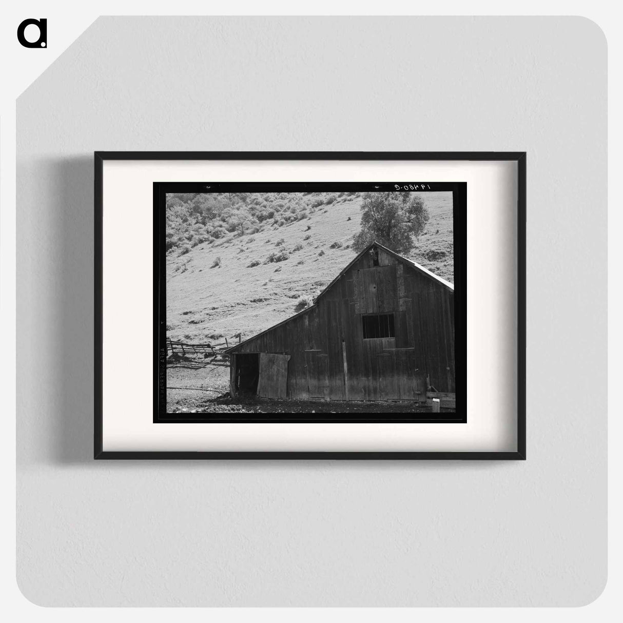 Barn in a valley back of Mission San Jose - ドロテア ラング Poster.