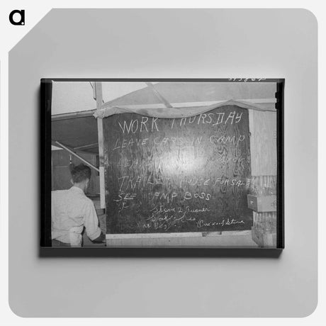 アートパネル-Pea Pickers' Camp
 - ラッセル リー Canvas.