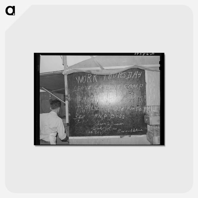 アートポストカード-Pea Pickers' Camp
 - ラッセル リー Postcard.