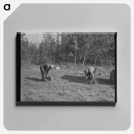 アートパネル-Threshing Hands
 - ラッセル リー Canvas.