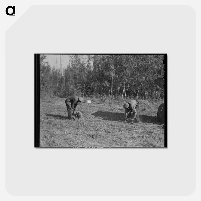 アートポストカード-Threshing Hands
 - ラッセル リー Postcard.