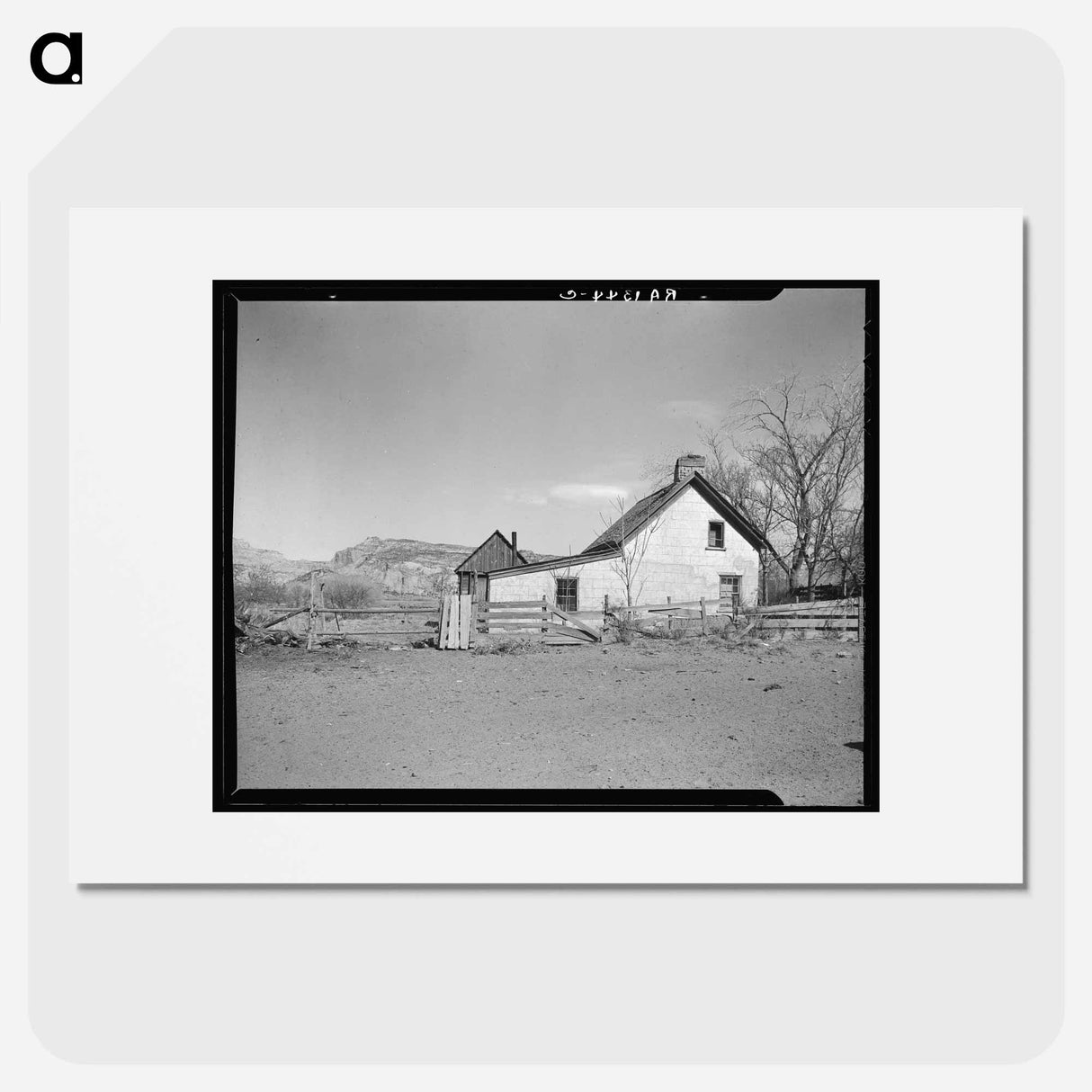 Mormon village home. Escalante, Utah. - Dorothea Lange Poster.