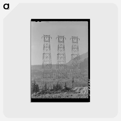 アートポストカード-Crossing Towers, Bonneville Dam
 - ラッセル リー Postcard.