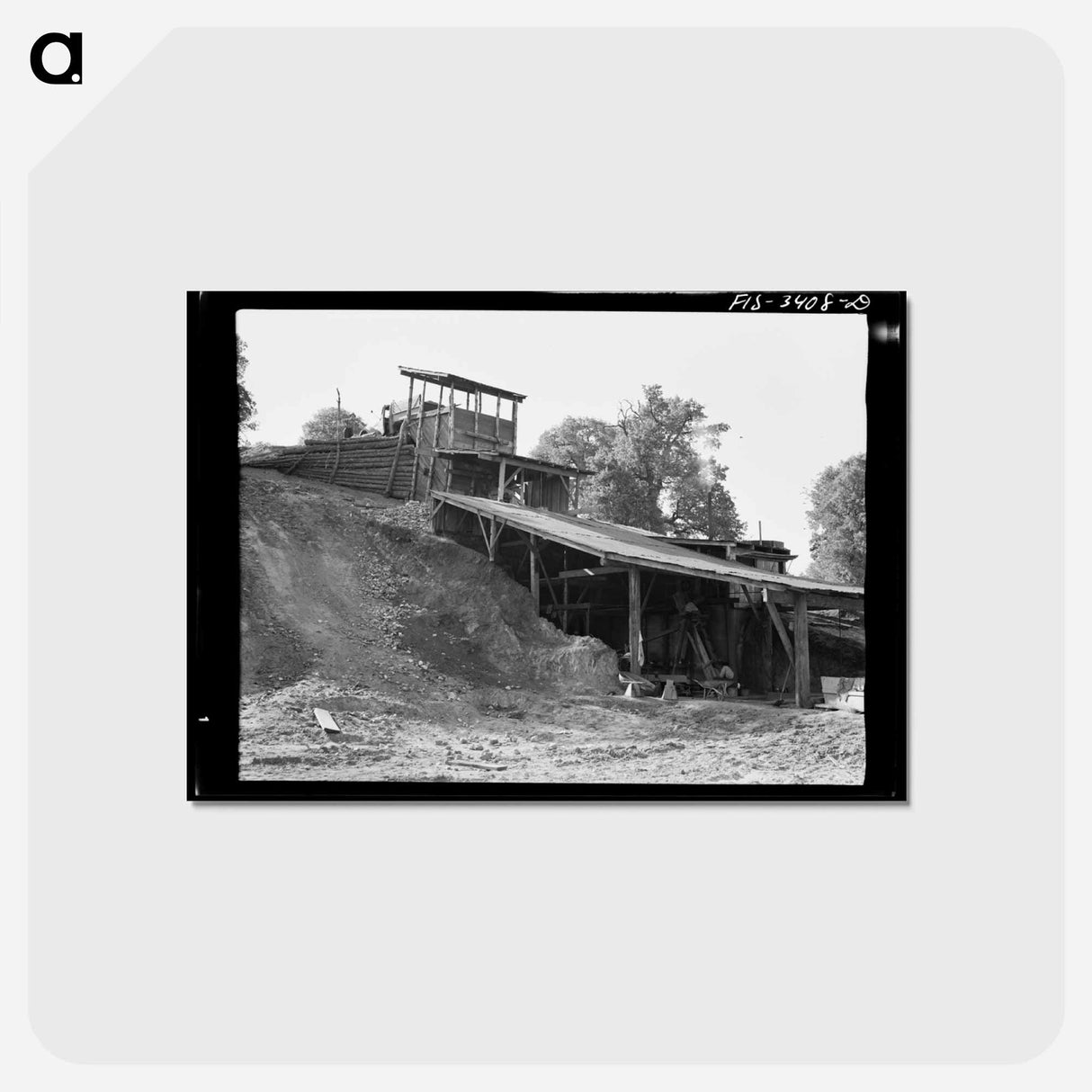 アートポストカード-Tungsten Chief Mine Mill
 - ラッセル リー Postcard.