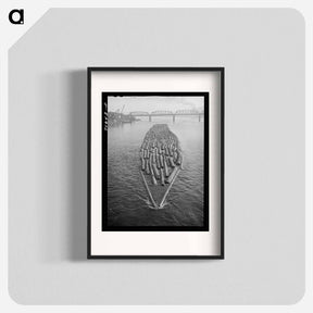 アートポスター-Log Raft in Willamette River
 - ラッセル リー Poster.