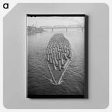 アートパネル-Log Raft in Willamette River
 - ラッセル リー Canvas.