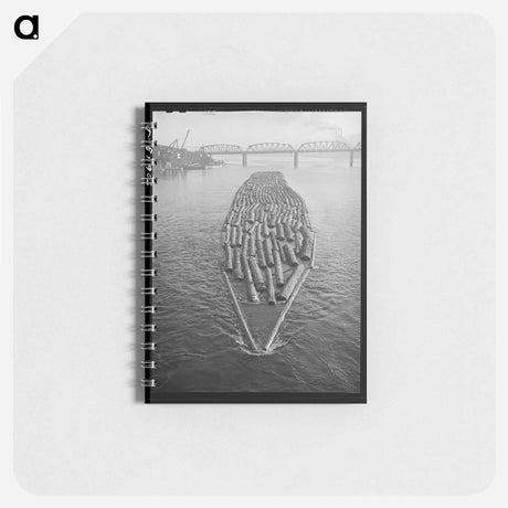 アートメモ帳-Log Raft in Willamette River
 - ラッセル リー Memo.