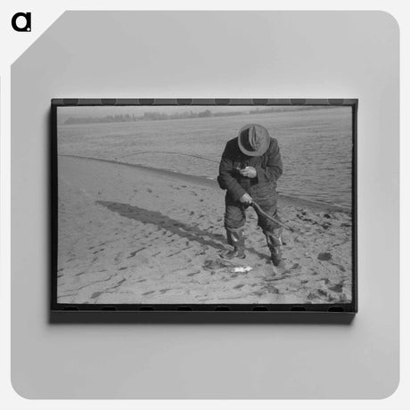 アートパネル-Fisherman on Columbia River
 - ラッセル リー Canvas.