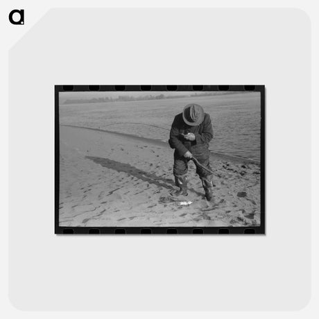 アートポストカード-Fisherman on Columbia River
 - ラッセル リー Postcard.
