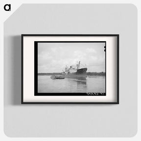 アートポスター-Freighter Leaving Port of Houston
 - ラッセル リー Poster.