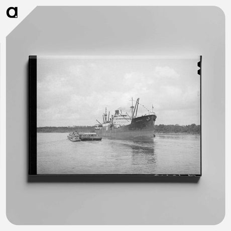 アートパネル-Freighter Leaving Port of Houston
 - ラッセル リー Canvas.