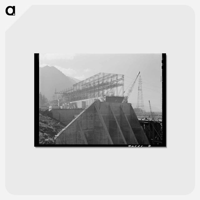 アートポストカード-Powerhouse. Bonneville Dam, Oregon
 - ラッセル リー Postcard.