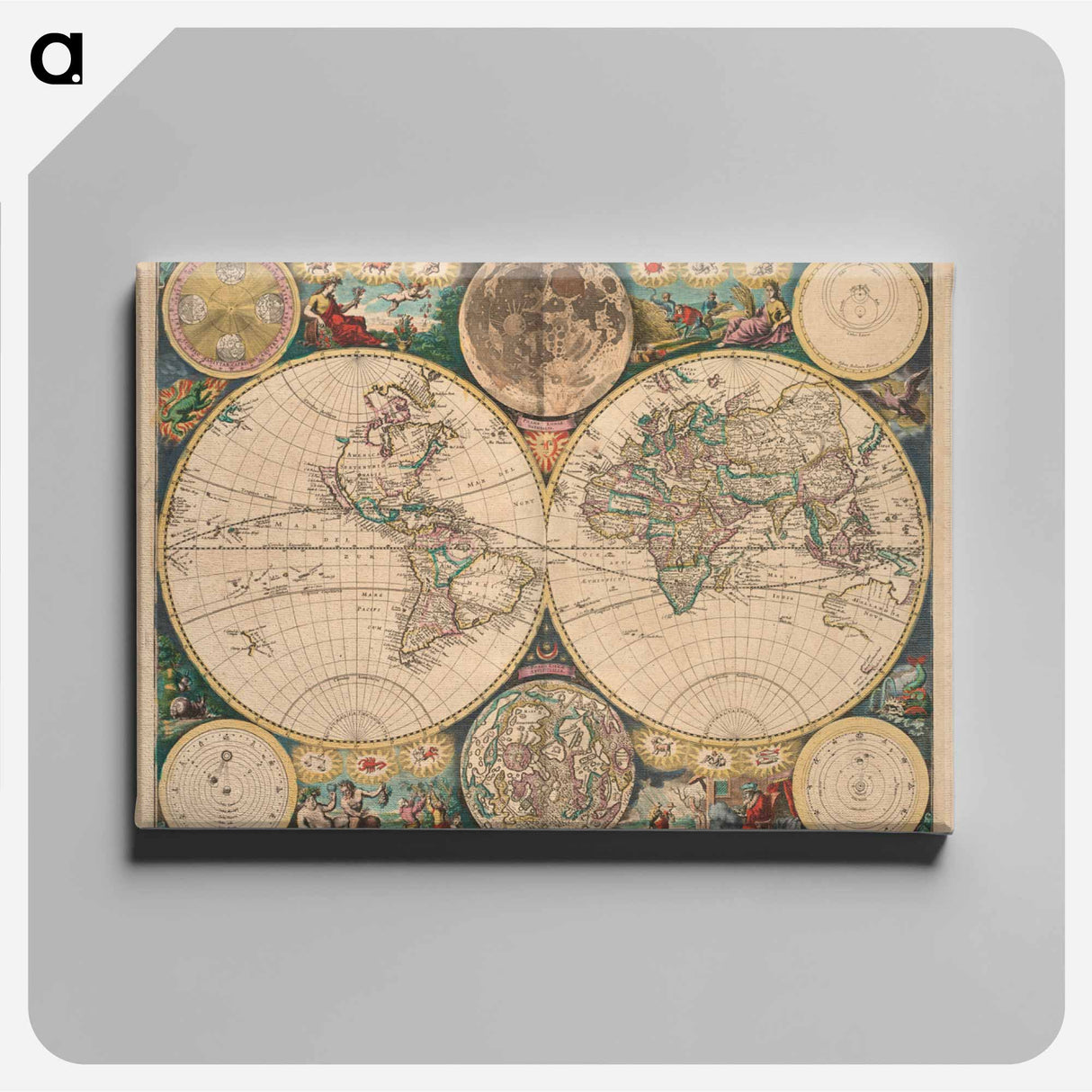 アートパネル-Novissima Totius Terrarum Orbis Tabula
 - ボストン公共図書館 Canvas.