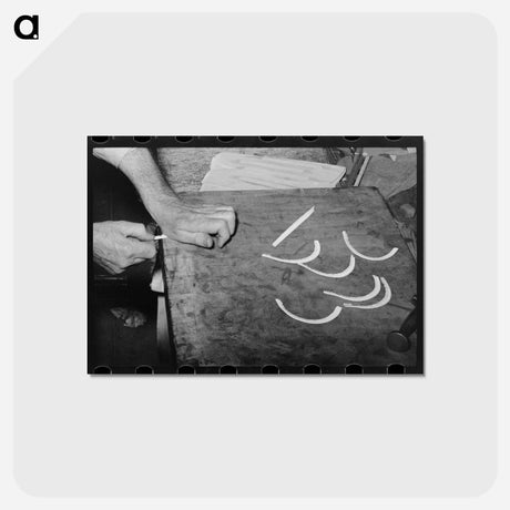 アートポストカード-Boot Shop Beading
 - ラッセル リー Postcard.