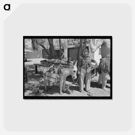 アートポストカード-Apache Junction Figures
 - ラッセル リー Postcard.