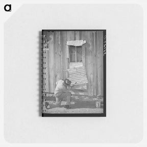 アートメモ帳-Tenant Farmer Repairing Window
 - ラッセル リー Memo.