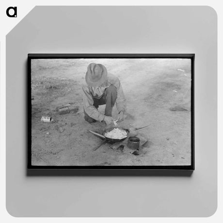 アートパネル-Campfire Meal, Edinburg
 - ラッセル リー Canvas.
