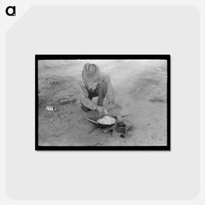 アートポストカード-Campfire Meal, Edinburg
 - ラッセル リー Postcard.