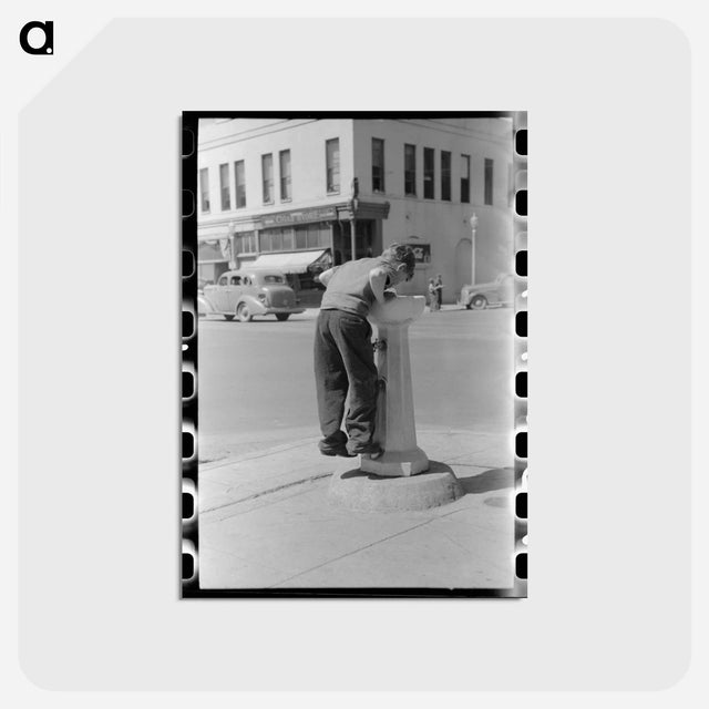 アートポストカード-Water Fountain, Caldwell
 - ラッセル リー Postcard.
