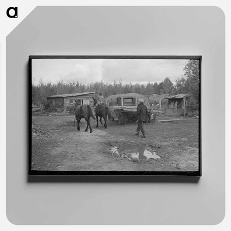 アートパネル-Taking the Team to the Barn
 - ラッセル リー Canvas.