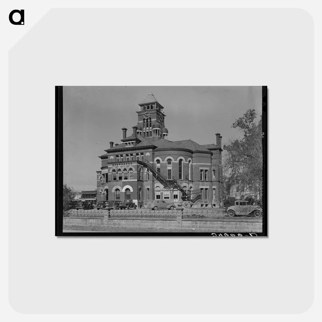 アートポストカード-Courthouse, Gonzales, Texas
 - ラッセル リー Postcard.