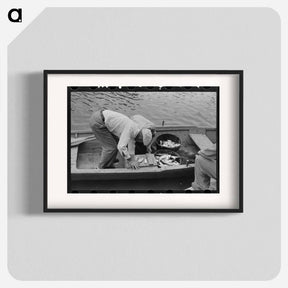 アートポスター-Unloading Oysters, Olga, Louisiana
 - ラッセル リー Poster.