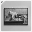 アートパネル-Unloading Oysters, Olga, Louisiana
 - ラッセル リー Canvas.