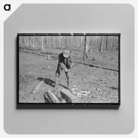 アートパネル-Farmer Striking a Match
 - ラッセル リー Canvas.