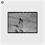 アートポストカード-Farmer Striking a Match
 - ラッセル リー Postcard.