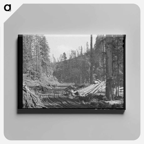 アートパネル-Logging Road Through the Woods
 - ラッセル リー Canvas.