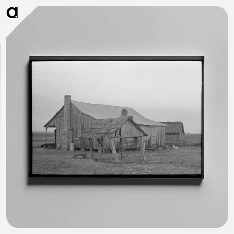 アートパネル-Back Door, Sharecropper's House
 - ラッセル リー Canvas.