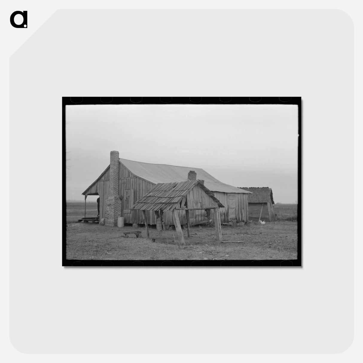 アートポストカード-Back Door, Sharecropper's House
 - ラッセル リー Postcard.