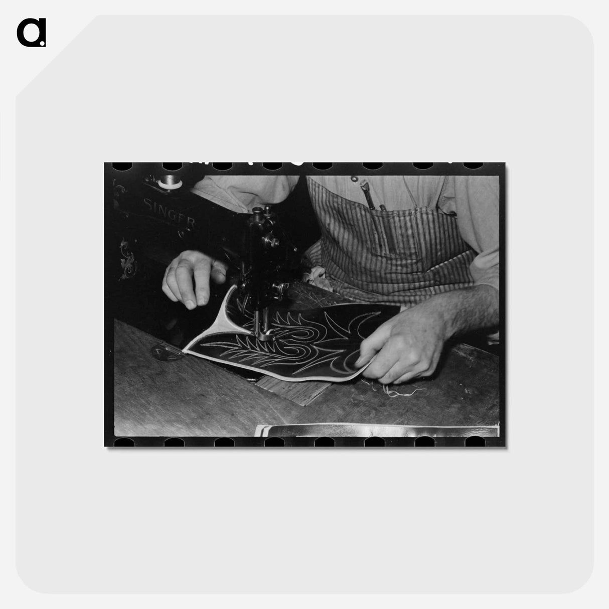 アートポストカード-Cowboy Bootmaking Shop
 - ラッセル リー Postcard.