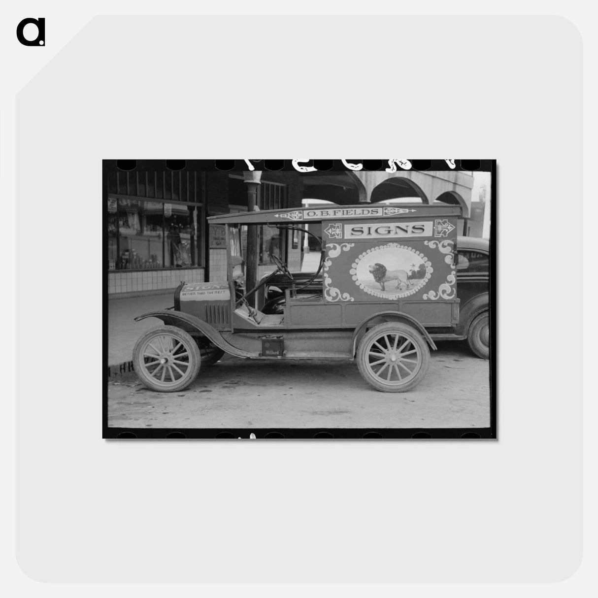 アートポストカード-Truck of Sign Painter, San Angelo, Texas
 - ラッセル リー Postcard.