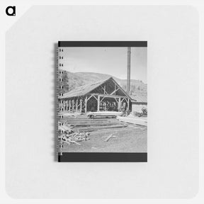 アートメモ帳-Untitled photo, possibly related to: The sawmill in operation. It was built by the farmer members of the Ola self-help sawmill co-op. Gem County, Idaho. General caption 48 - ドロテア ラング Memo.
