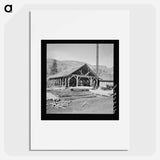 Untitled photo, possibly related to: The sawmill in operation. It was built by the farmer members of the Ola self-help sawmill co-op. Gem County, Idaho. General caption 48 - Dorothea Lange Poster.