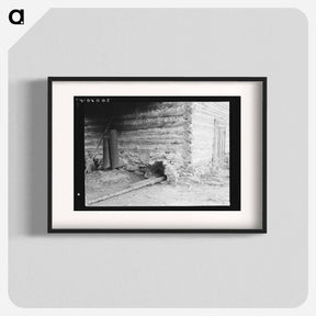 アートポスター-Construction detail of tobacco barn showing method of firing - ドロテア ラング Poster.