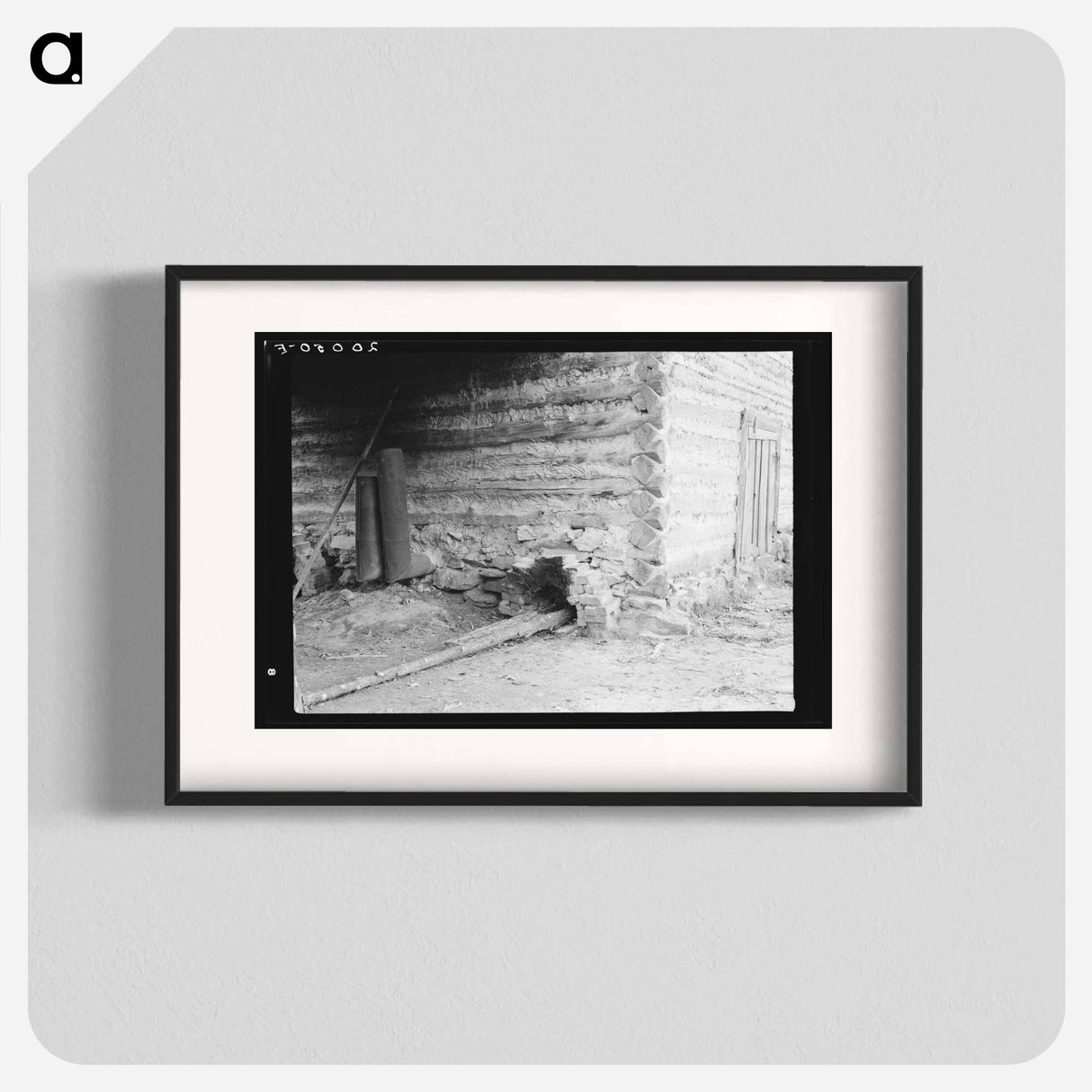 Construction detail of tobacco barn showing method of firing - Dorothea Lange Poster.