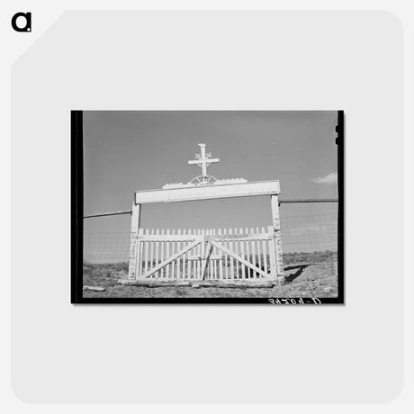 アートポストカード-Entrance to Catholic Cemetery, Questa
 - ラッセル リー Postcard.