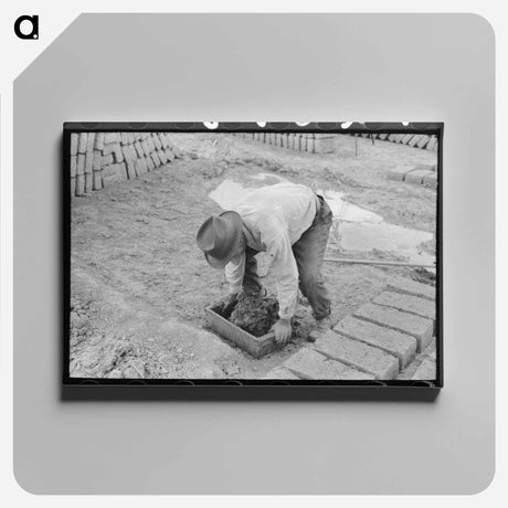 アートパネル-Brick Making, Chamisal
 - ラッセル リー Canvas.